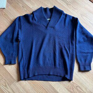 Vintage Lido Of California Wool Blend Shawl Neck Sweater Made In USA Men’s XL